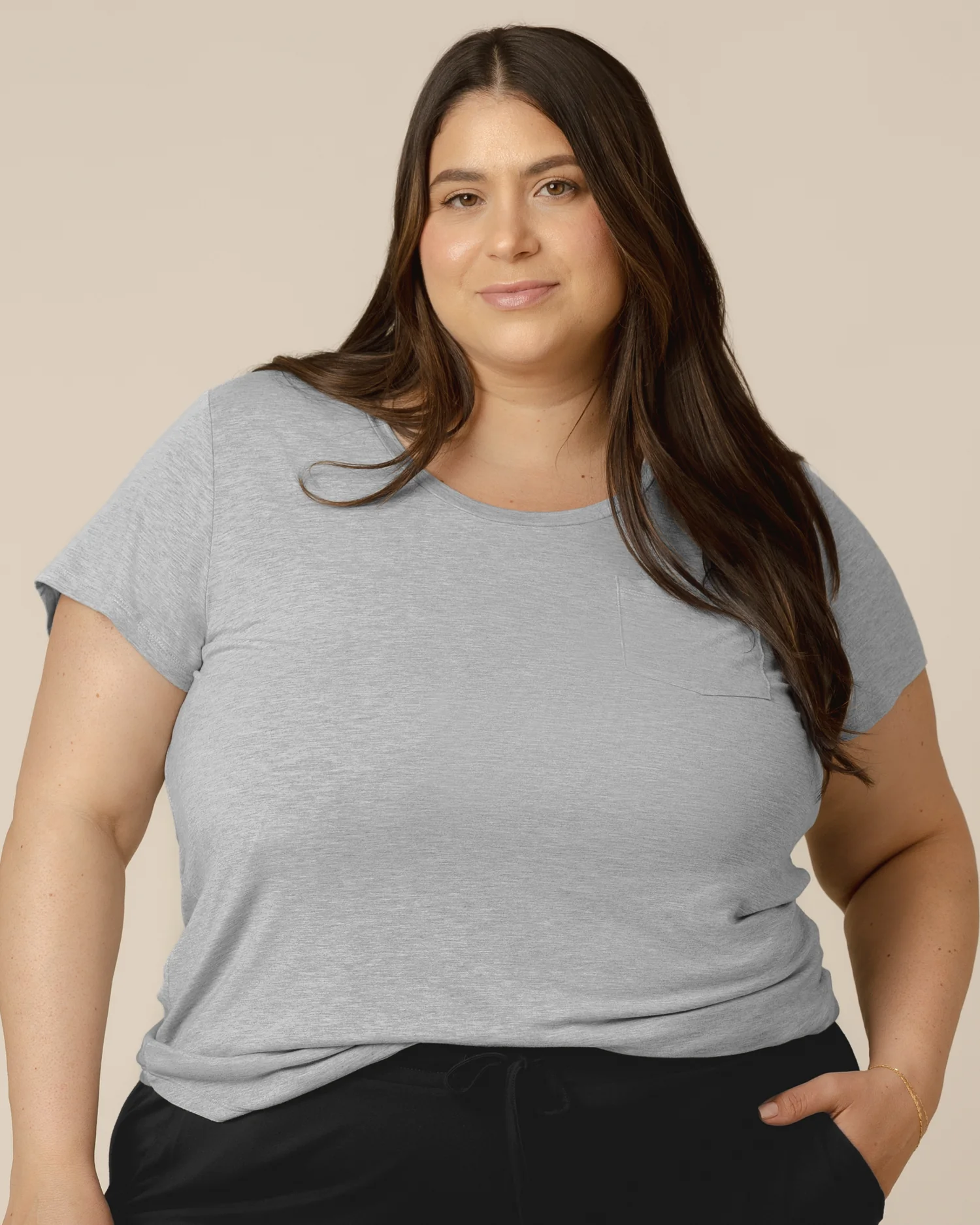 Everyday Maternity & Nursing T-shirt | Grey Heather - Image 6