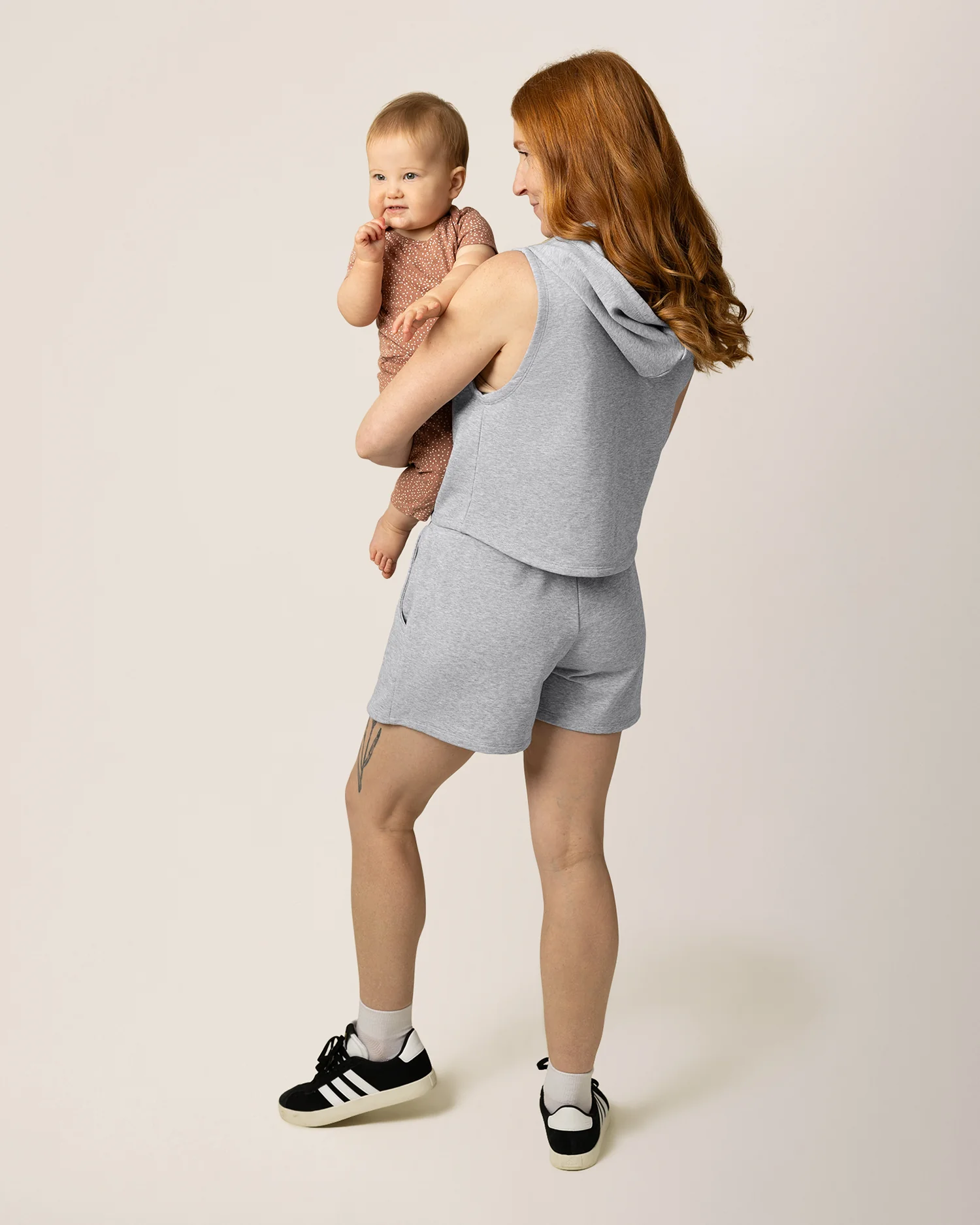 French Terry On the Go Skort | Grey Heather - Image 3