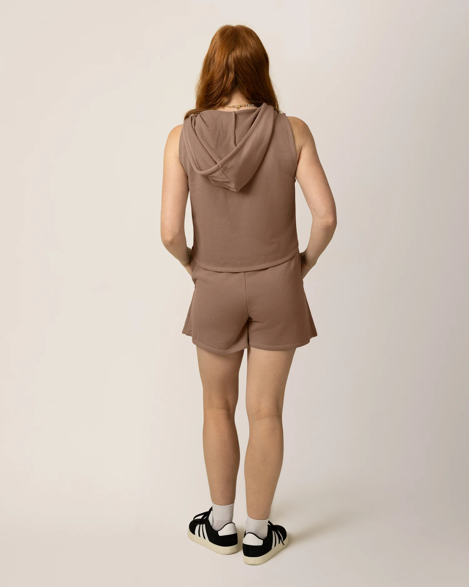 French Terry On the Go Skort | Taupe - Image 3