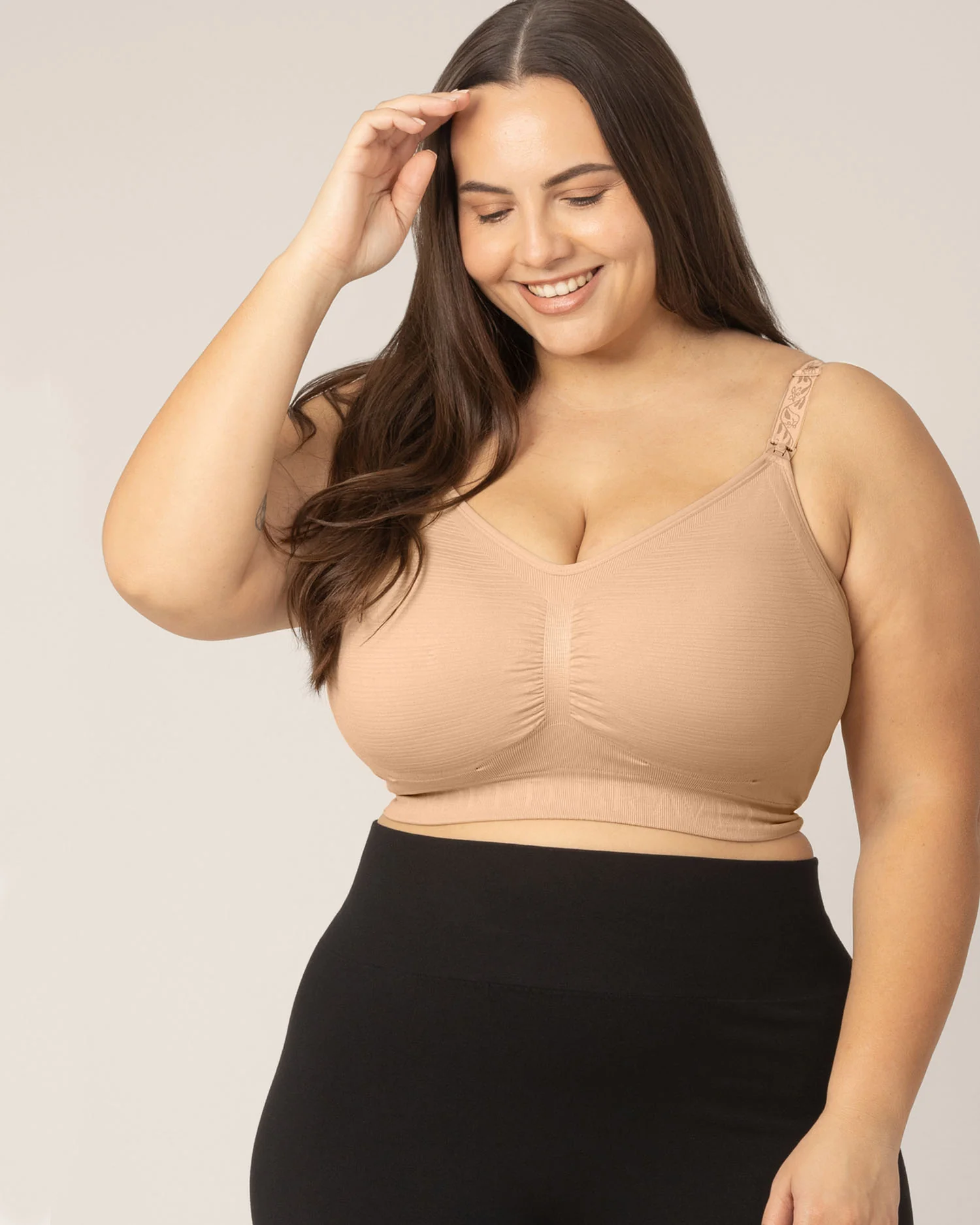Sublime® Hands-Free Pumping & Nursing Bra | Beige - Image 3