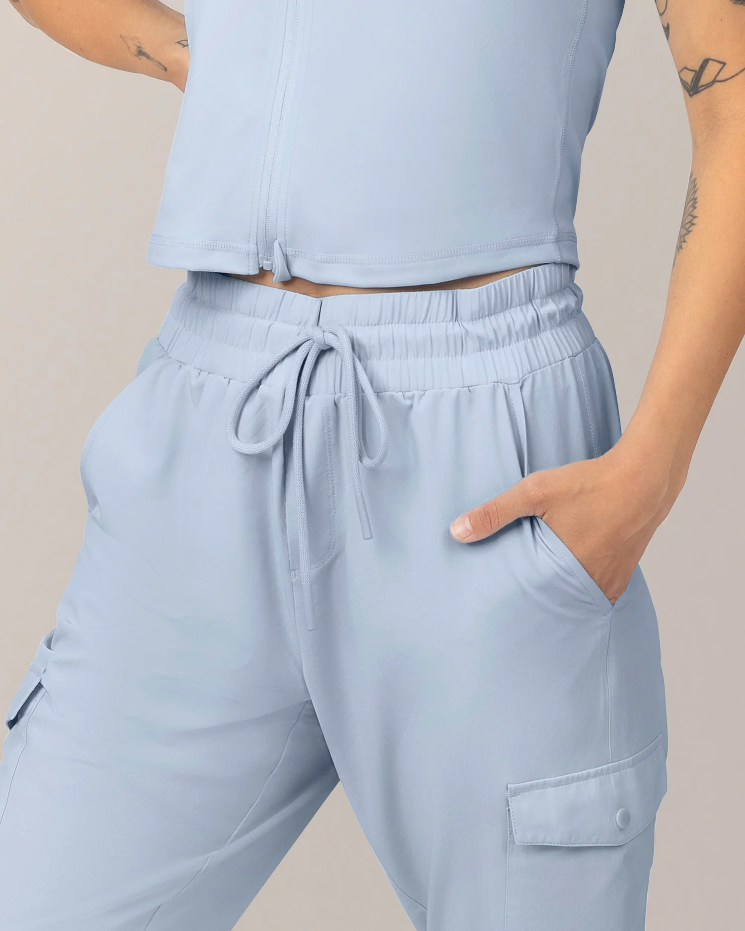 Remy Maternity & Postpartum Cargo Jogger | French Blue - Image 4