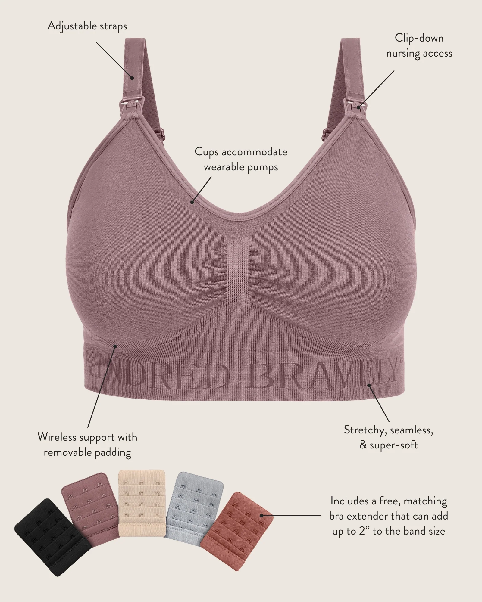 Simply Sublime® Nursing Bra | Grey - Image 7