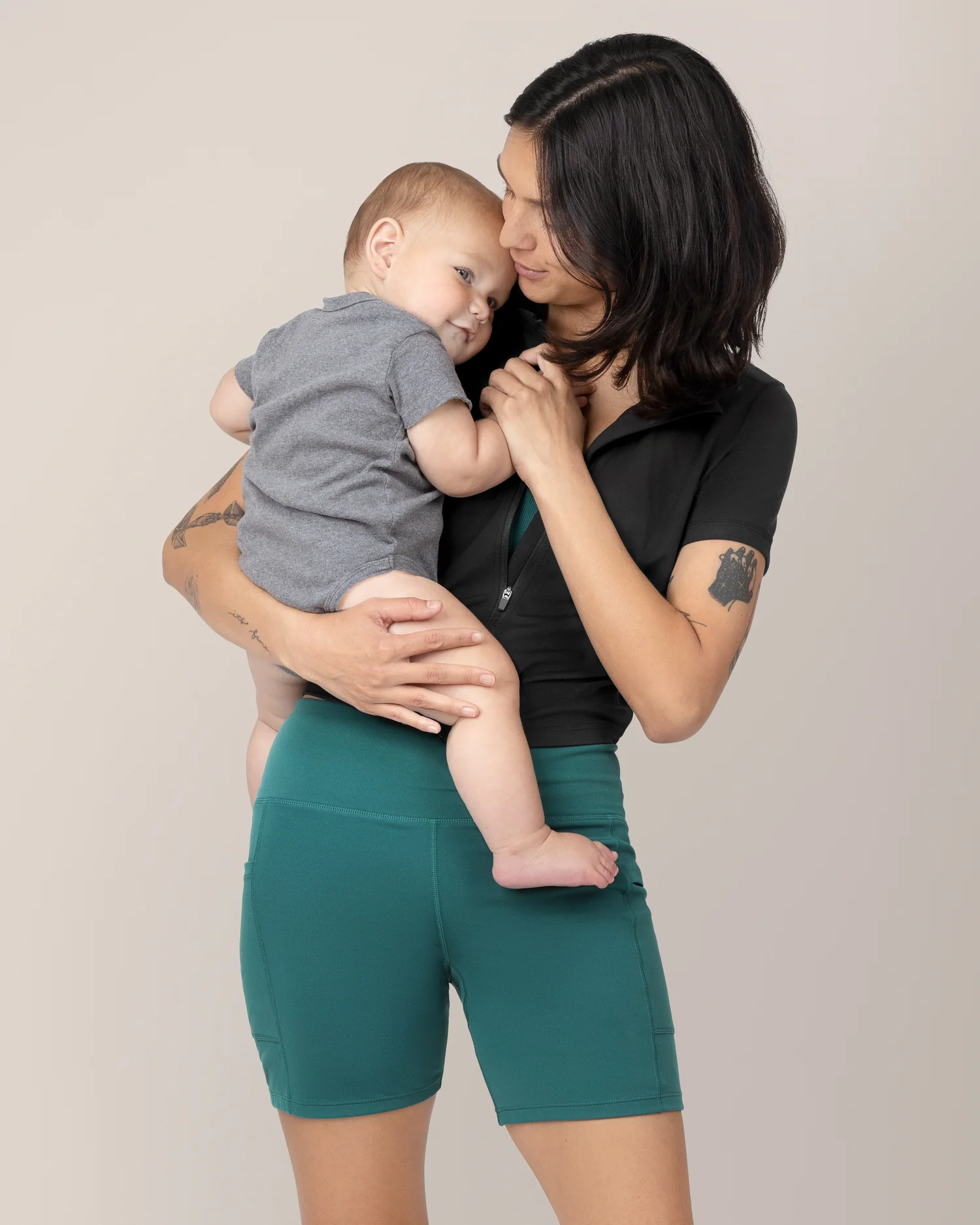 Stevie Active Postpartum Bike Short | Teal - Image 3