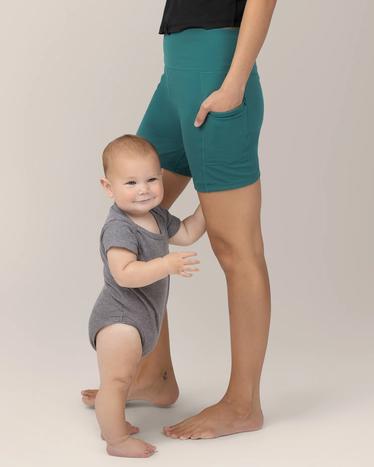 Stevie Active Postpartum Bike Short | Teal - Image 5