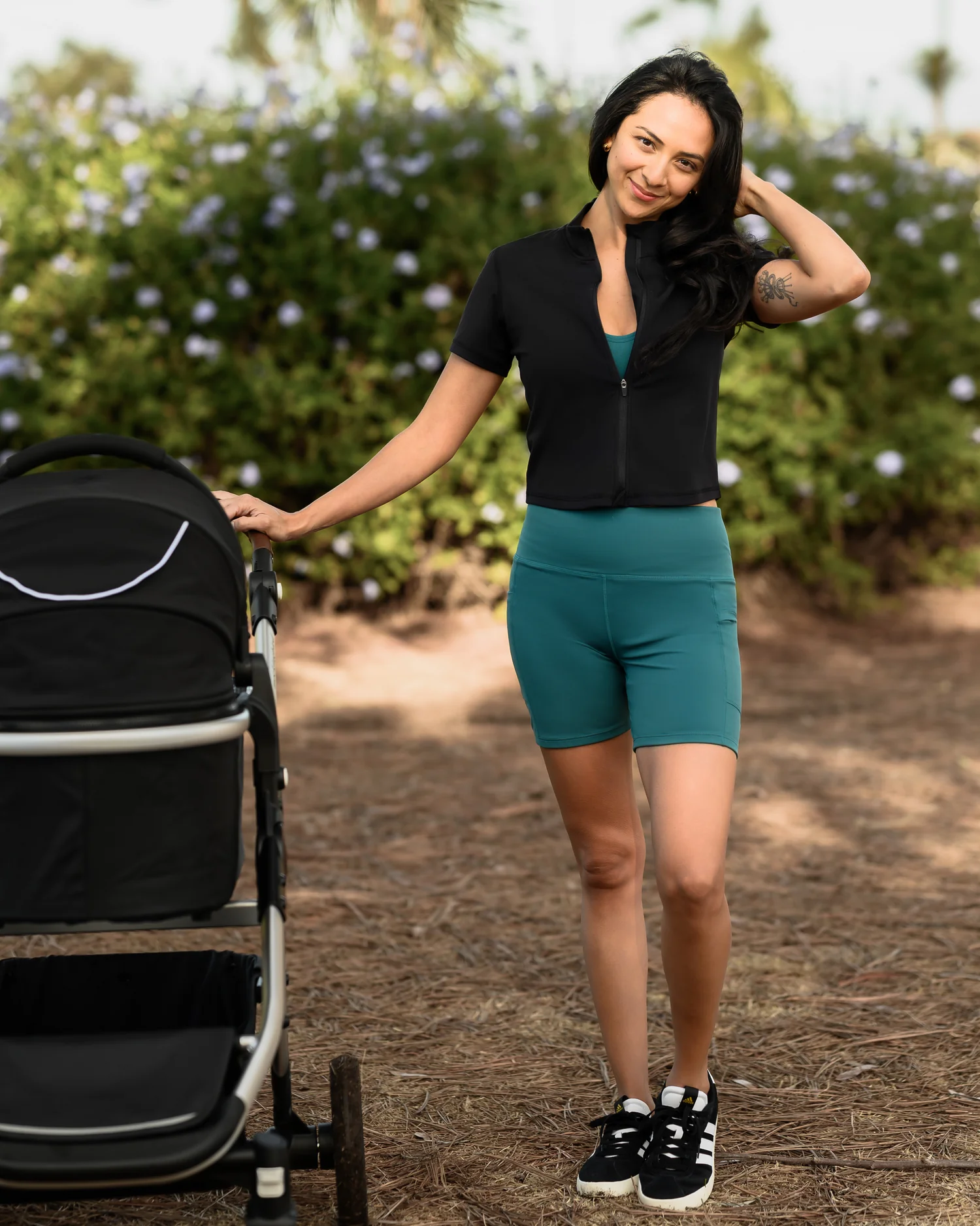 Stevie Active Postpartum Bike Short | Teal - Image 6