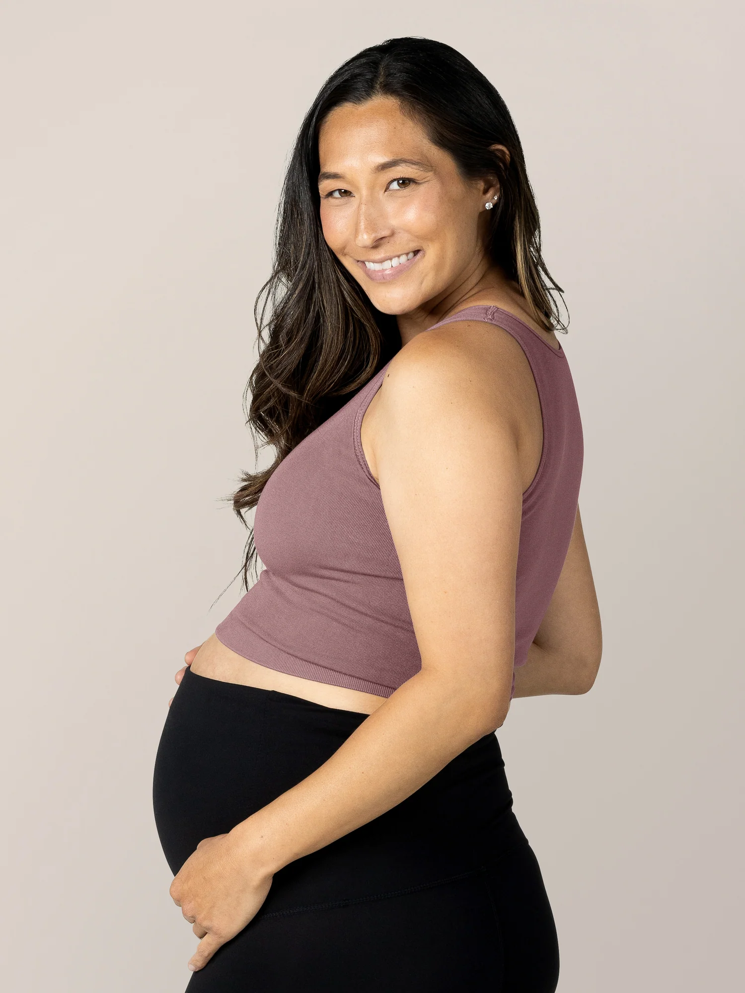 Sublime® Bamboo Maternity & Nursing Longline Bra Top | Twilight - Image 4